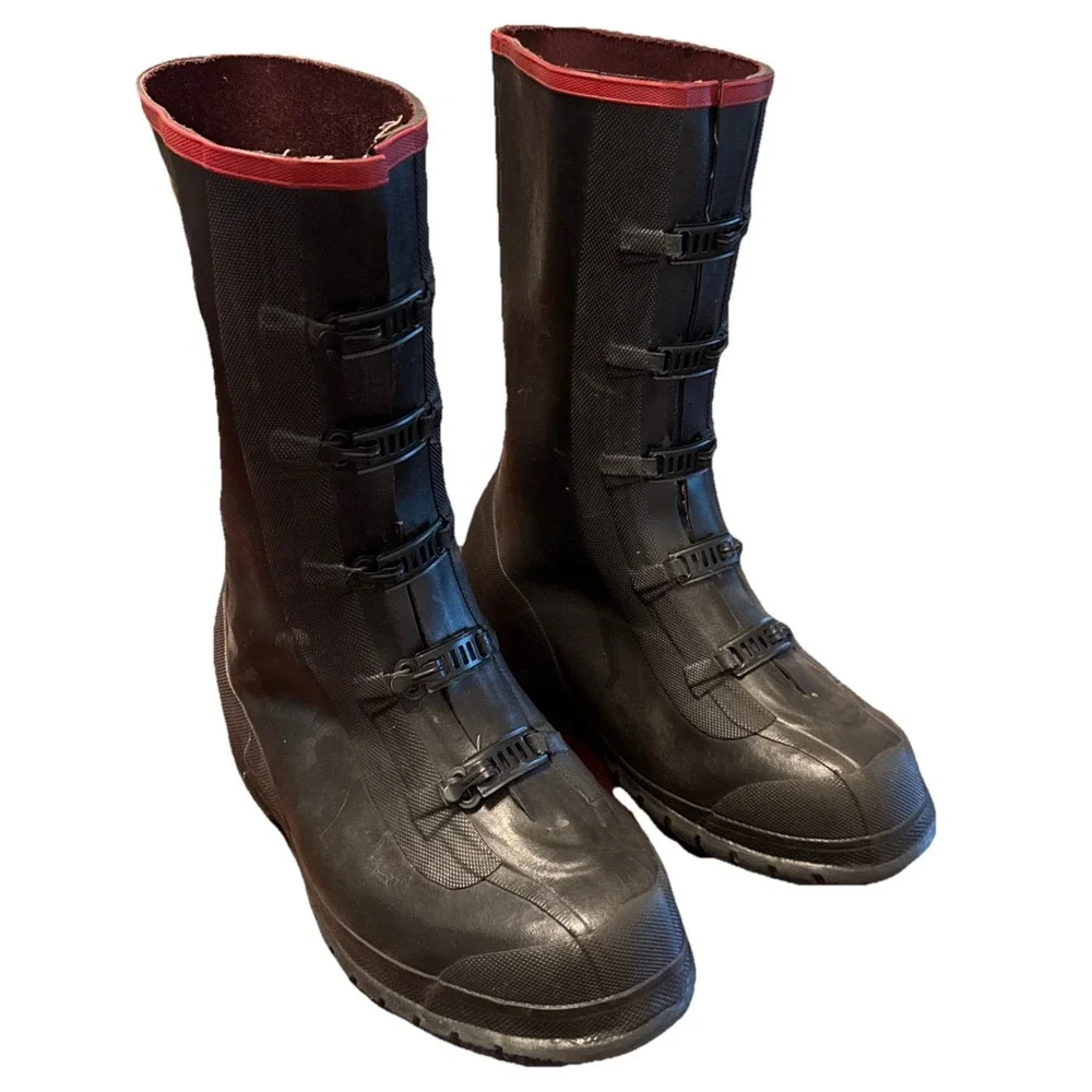 Vintage Ranger Honeywell 8081‎ Rubber Work Boots Mens Size 12 Waterproof Buckle